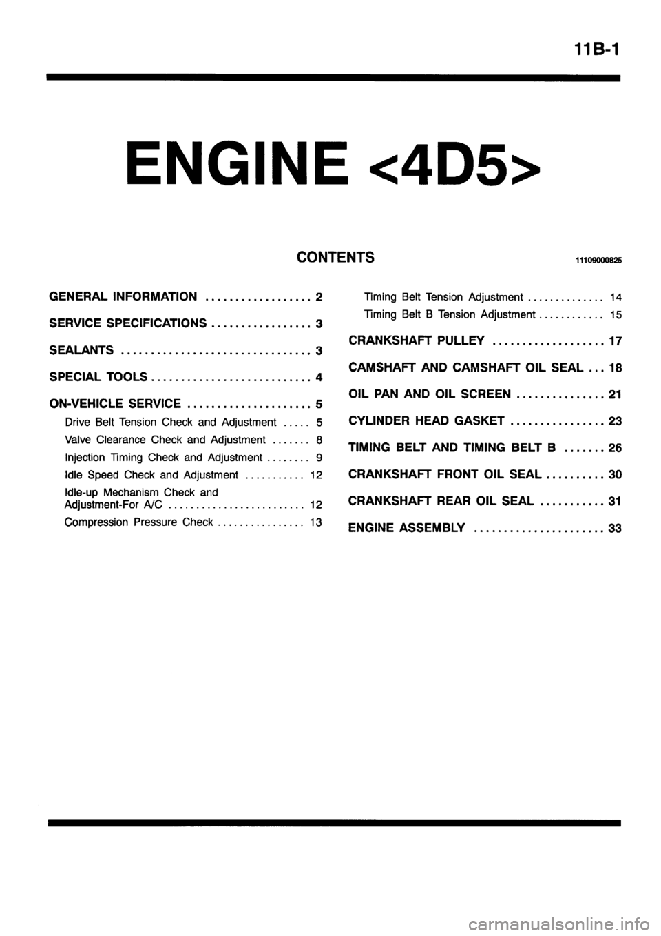 MITSUBISHI PAJERO SPORT 1999  Workshop Manual 