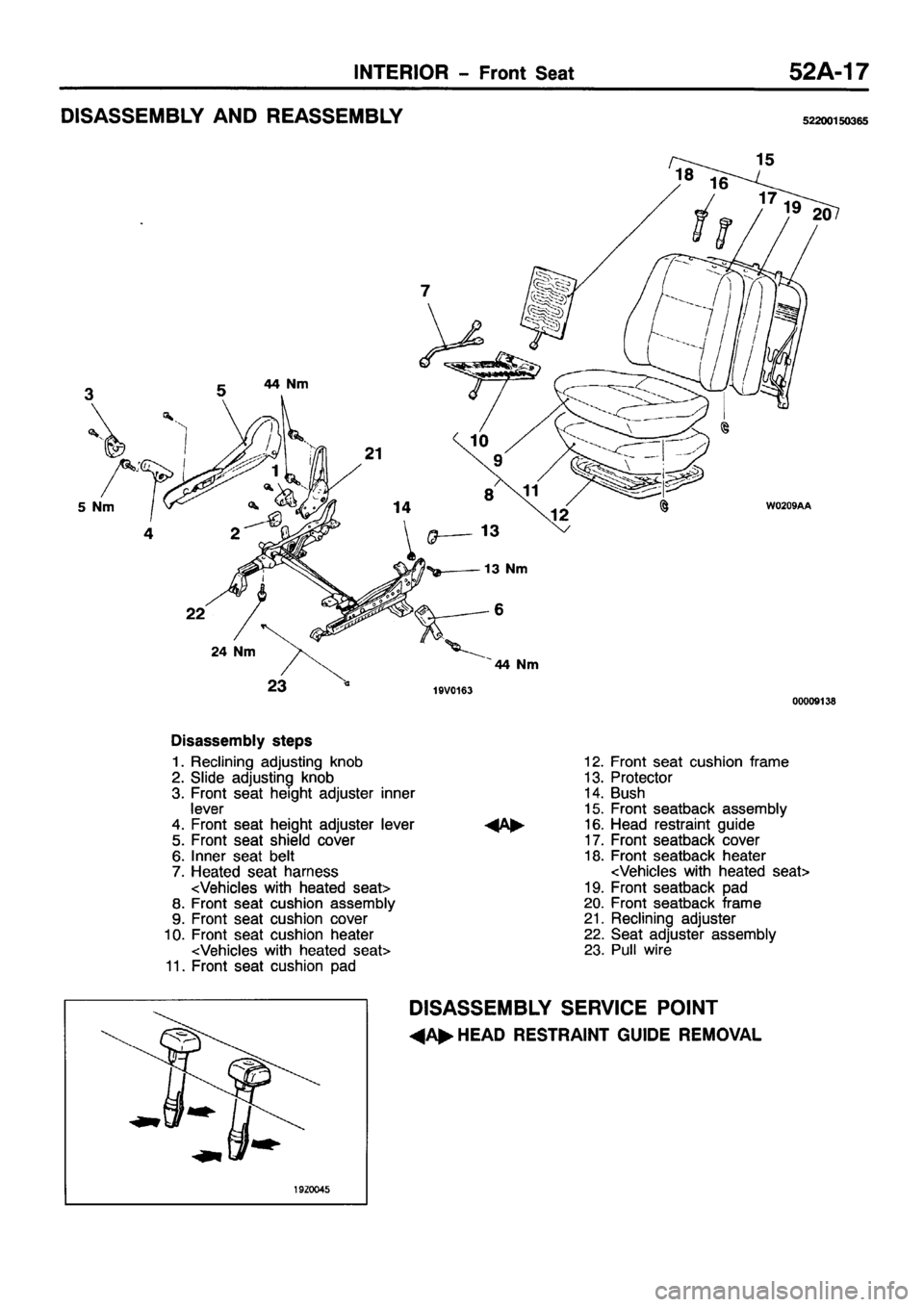 MITSUBISHI PAJERO SPORT 1999  Workshop Manual 