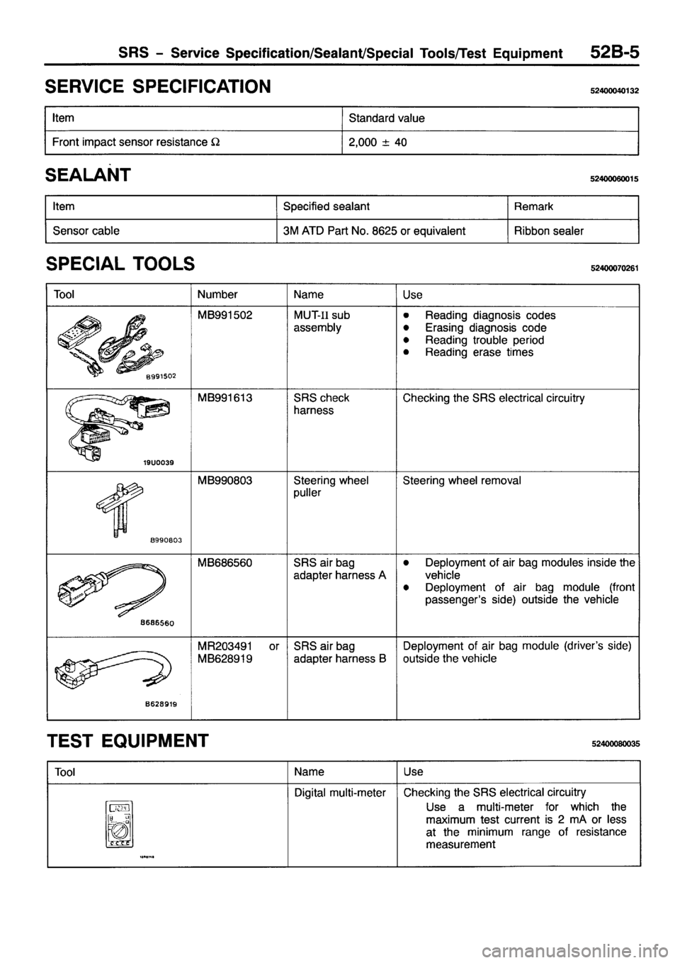 MITSUBISHI PAJERO SPORT 1999  Workshop Manual 