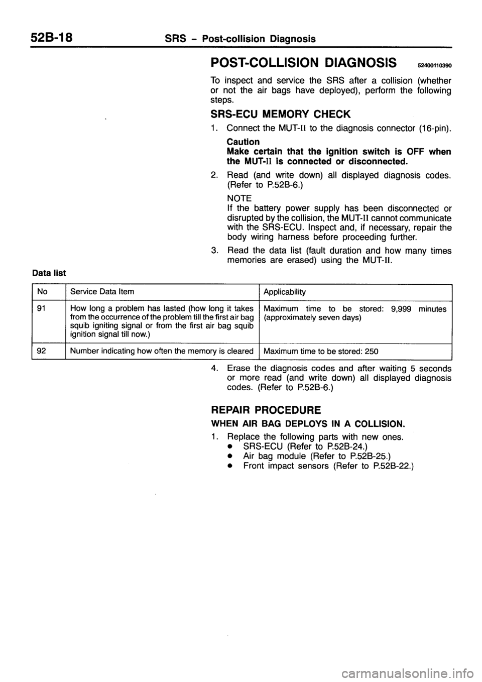MITSUBISHI PAJERO SPORT 1999  Workshop Manual 