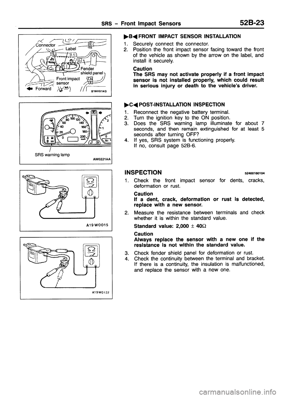 MITSUBISHI PAJERO SPORT 1999  Workshop Manual 