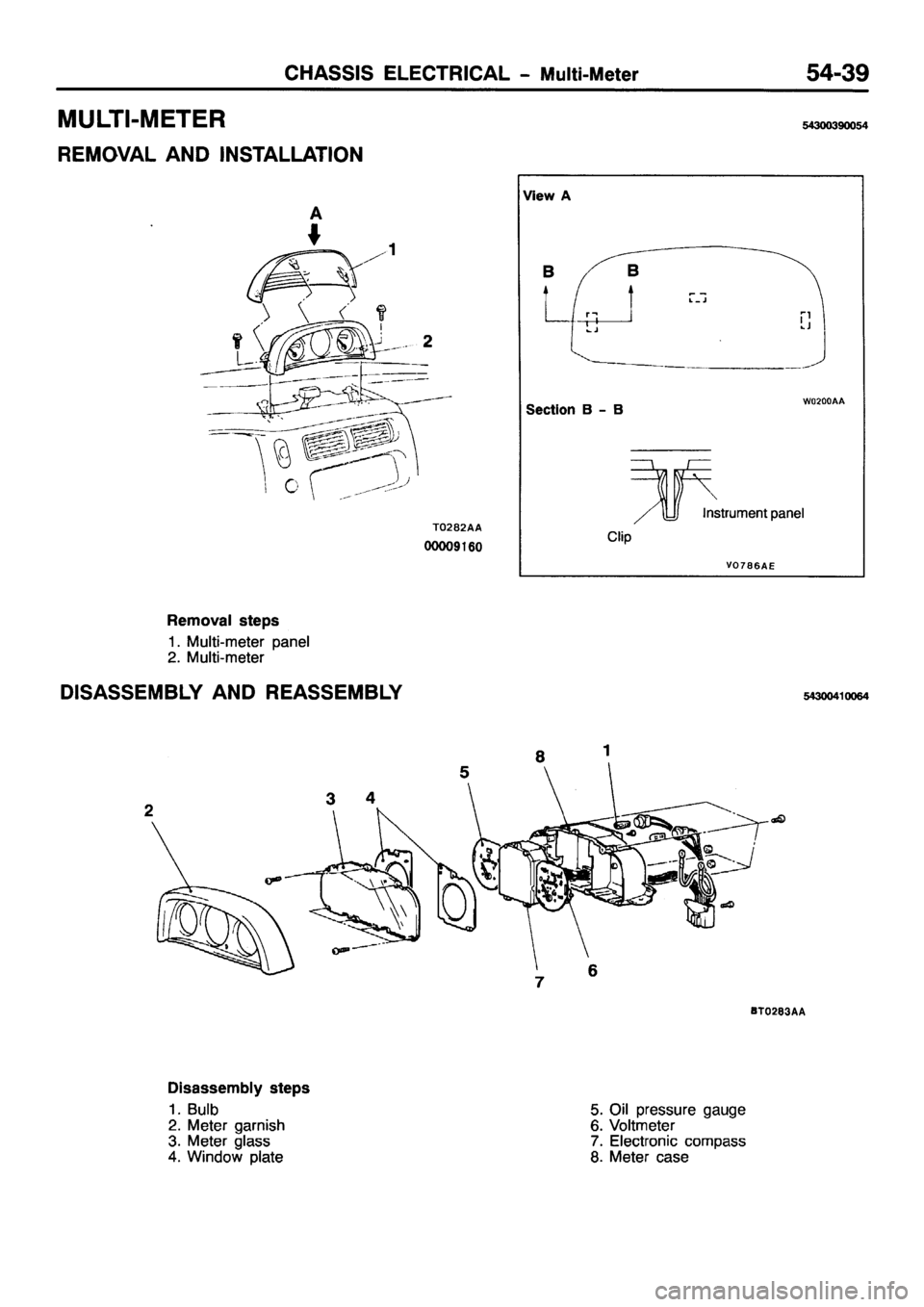 MITSUBISHI PAJERO SPORT 1999  Workshop Manual 