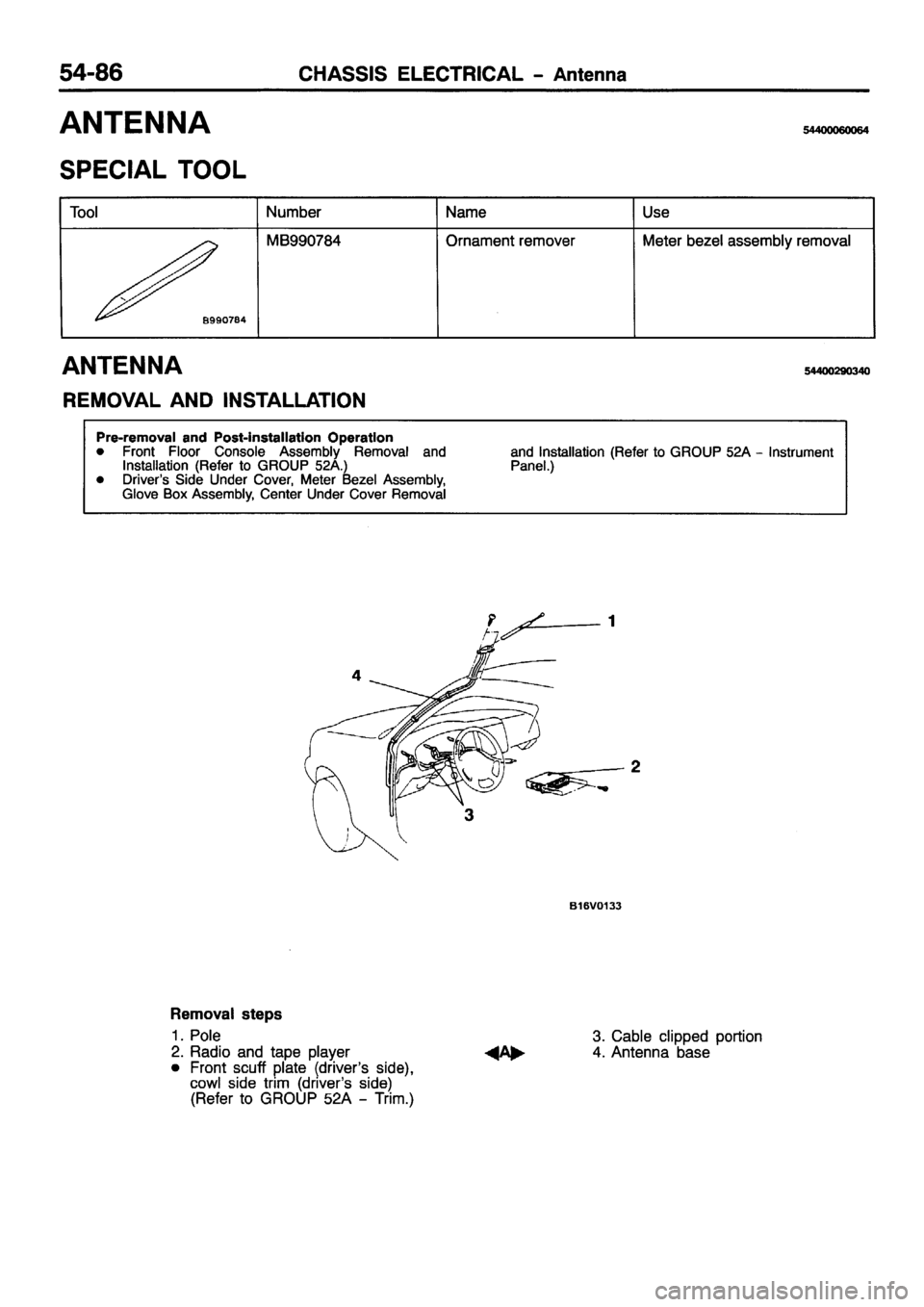 MITSUBISHI PAJERO SPORT 1999  Workshop Manual 