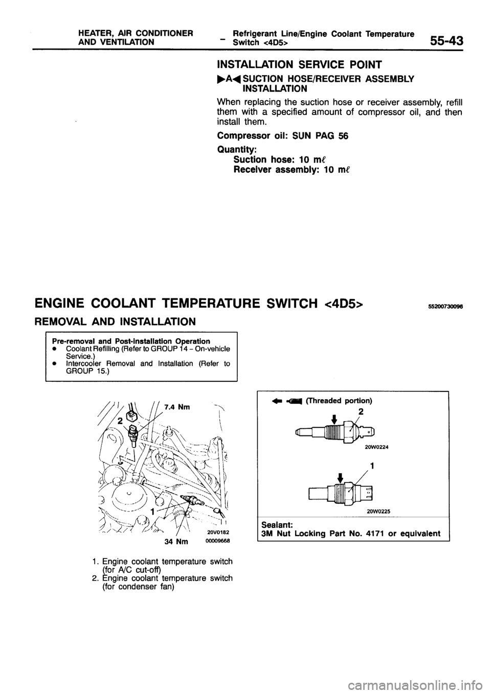 MITSUBISHI PAJERO SPORT 1999  Workshop Manual 