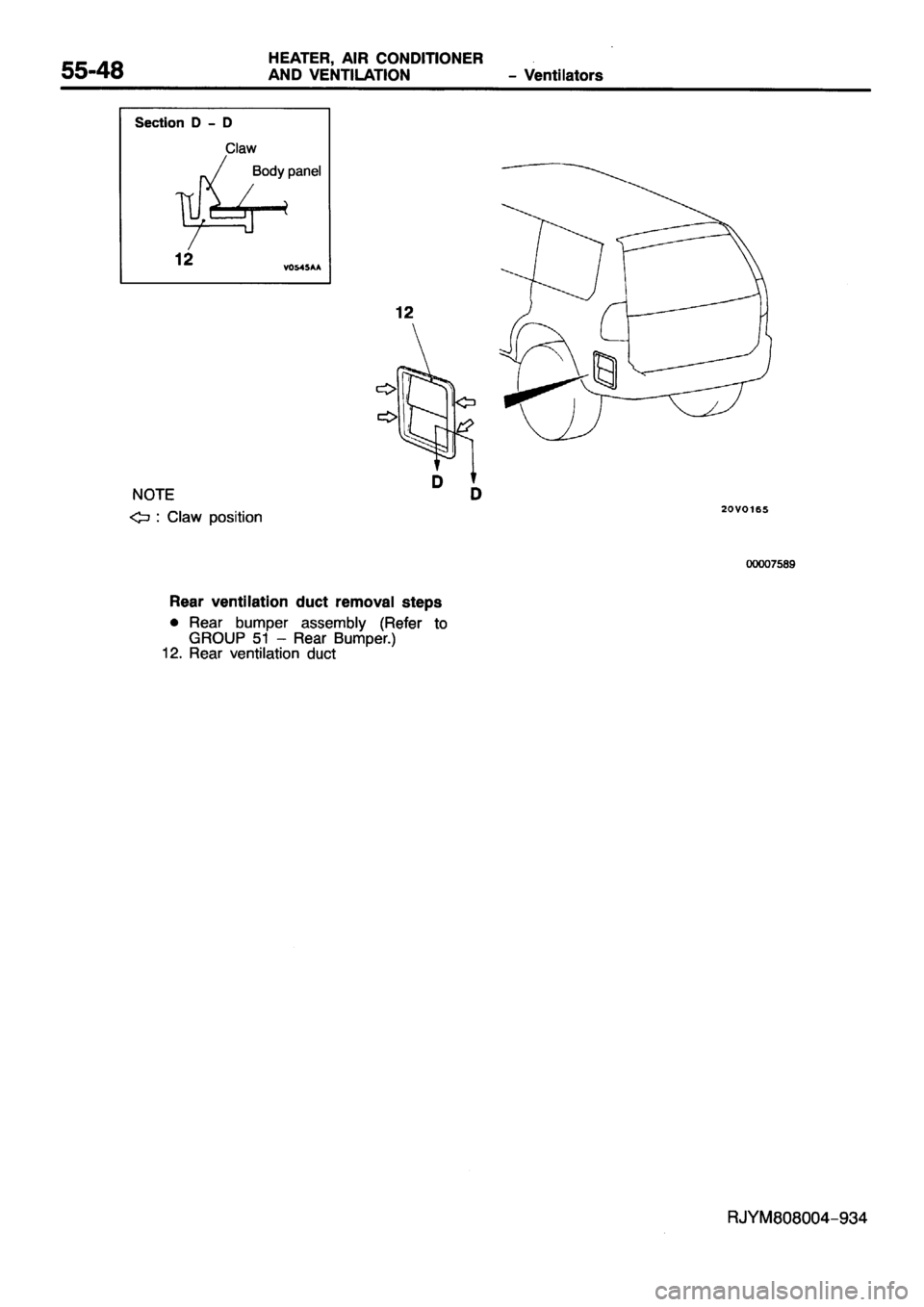 MITSUBISHI PAJERO SPORT 1999  Workshop Manual 