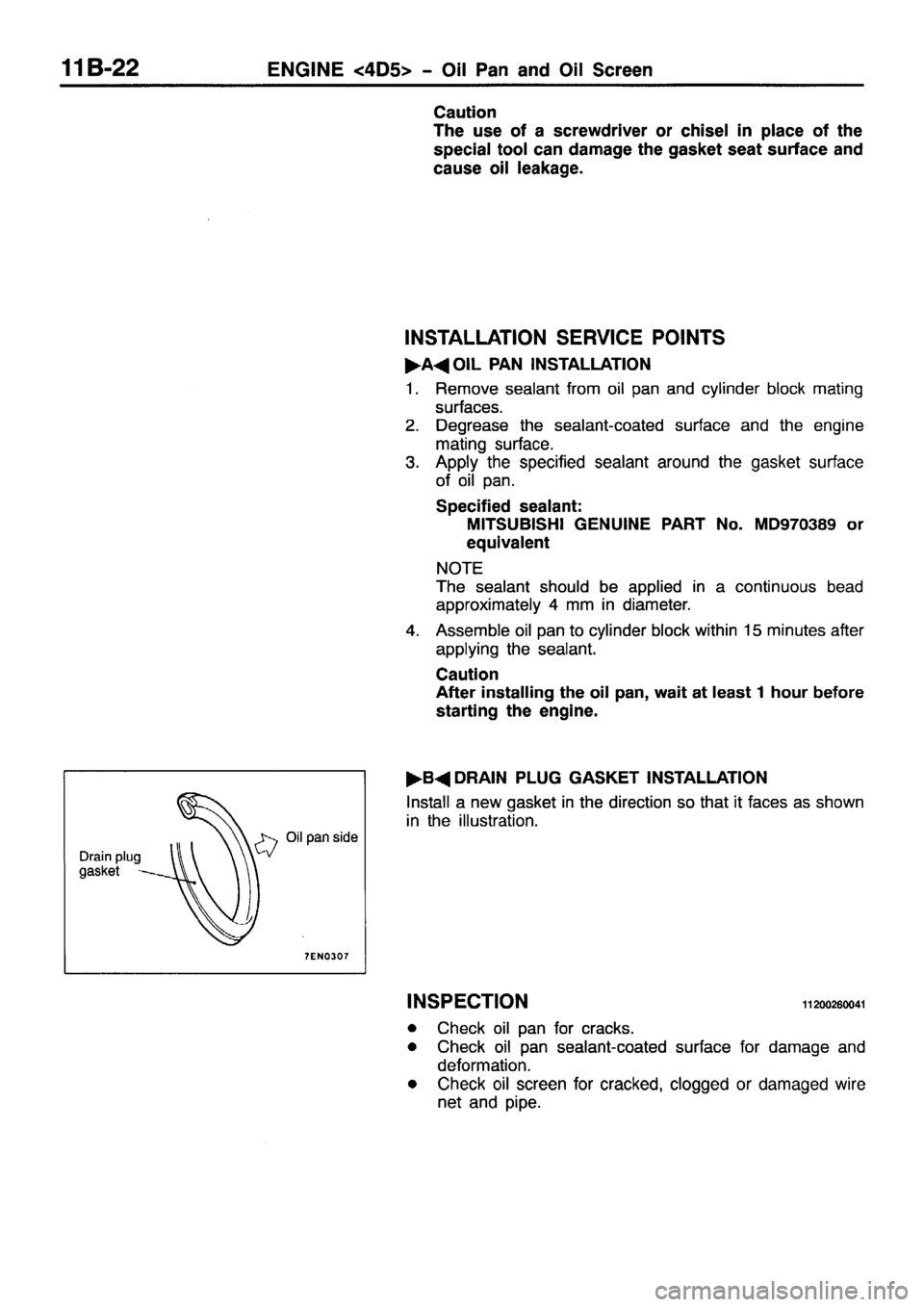 MITSUBISHI PAJERO SPORT 1999  Workshop Manual 