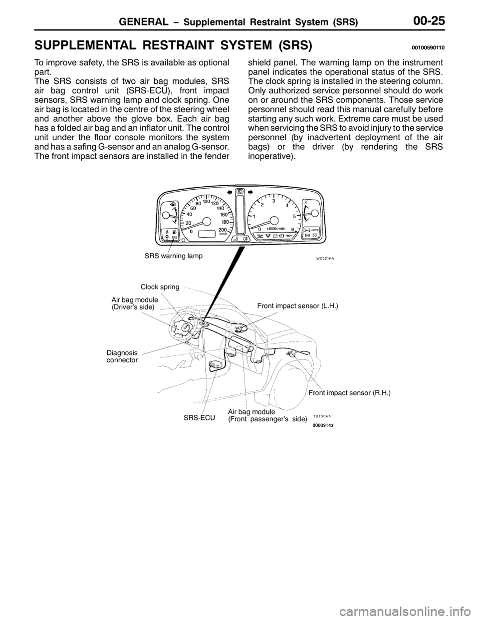 MITSUBISHI PAJERO SPORT 1998 Workshop Manual *(1(5$/ ï6XSSOHPHQWDO 5HVWUDLQW 6\VWHP+656,33058
6833/(0(17$/ 5(675$,17 6<67(0+656,334338<3443
7R LPSURYH VDIHW\/WKH 656 LV DYDLODEOH DV RSWLRQDO
SDUW1
7KH 656 FRQVLVWV RI WZR DLU EDJ PRGXOHV/656
DLU MITSUBISHI PAJERO SPORT 1998 Workshop Manual *(1(5$/ ï6XSSOHPHQWDO 5HVWUDLQW 6\VWHP+656,33058
6833/(0(17$/ 5(675$,17 6<67(0+656,334338<3443
7R LPSURYH VDIHW\/WKH 656 LV DYDLODEOH DV RSWLRQDO
SDUW1
7KH 656 FRQVLVWV RI WZR DLU EDJ PRGXOHV/656
DLU