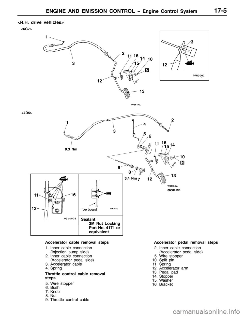 MITSUBISHI PAJERO SPORT 1998  Workshop Manual (1*,1( $1 (0,66,21 &21752/ ï(QJLQH &RQWURO 6\VWHP4:08
?51+1GULYH YHKLFOHV!
6171P
6HDODQW=
60 1XW /RFNLQJ
3DUW 1R1 74:4RU
HTXLYDOHQW
7RH ERDUG
6446
5 4
7
8 47
4643
44 45
9
: ;
<161P
<43
4448 49
?9*:!