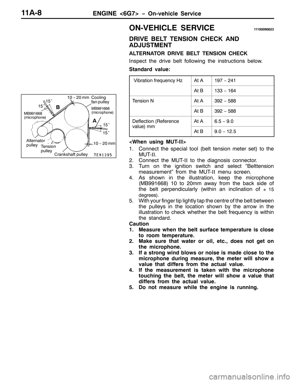 MITSUBISHI PAJERO SPORT 1998 Workshop Manual (1*,1(?9*:!ï2Q0YHKLFOH 6HUYLFH44$0;
2109(+,&/( 6(59,&(444333<3956
5,9( %(/7 7(16,21 &+(&. $1
$-8670(17
$/7(51$725 5,9( %(/7 7(16,21 &+(&.
,QVSHFW WKH GULYH EHOW IROORZLQJ WKH LQVWUXFWLRQV EHORZ1
MITSUBISHI PAJERO SPORT 1998 Workshop Manual (1*,1(?9*:!ï2Q0YHKLFOH 6HUYLFH44$0;
2109(+,&/( 6(59,&(444333<3956
5,9( %(/7 7(16,21 &+(&. $1
$-8670(17
$/7(51$725 5,9( %(/7 7(16,21 &+(&.
,QVSHFW WKH GULYH EHOW IROORZLQJ WKH LQVWUXFWLRQV EHORZ1
