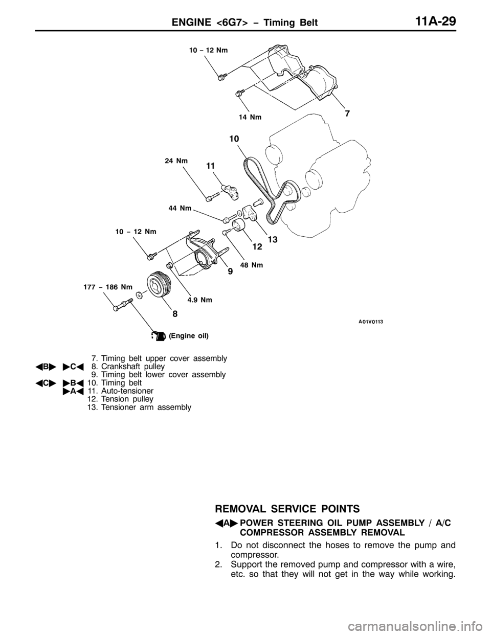 MITSUBISHI PAJERO SPORT 1998  Workshop Manual (1*,1(?9*:!ï7LPLQJ %HOW44$05<
43
44
;
:
<
4546
43ï451P
571P
471P
771P
43ï451P
4::ï4;91P
71<1P
7;1P
+(QJLQH RLO,
:17LPLQJ EHOW XSSHU FRYHU DVVHPEO\
*
%òò
&*;1&UDQNVKDIW SXOOH\
<17LPLQJ EHOW ORZHU