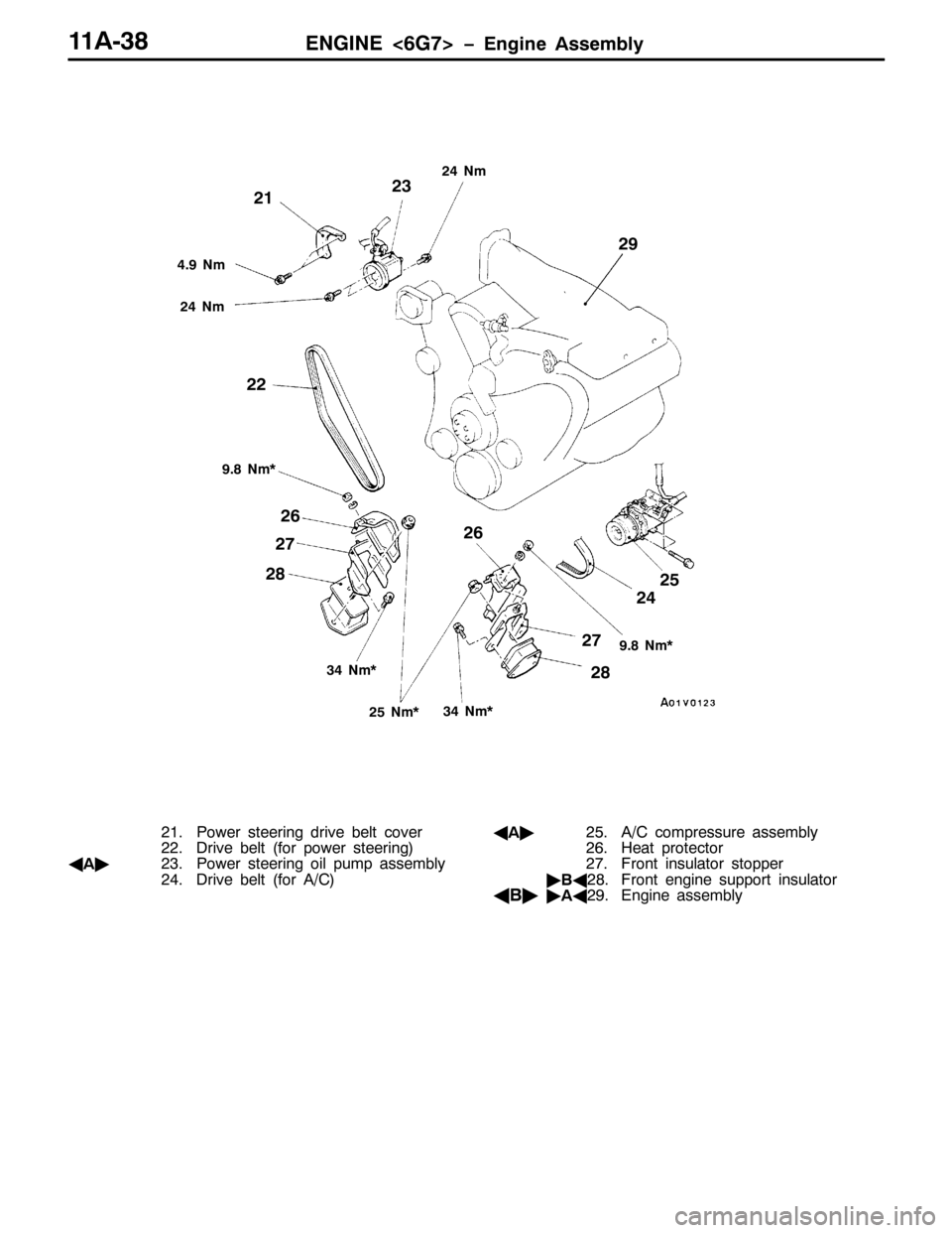 MITSUBISHI PAJERO SPORT 1998  Workshop Manual (1*,1(?9*:!ï(QJLQH $VVHPEO\44$06;
<1;1P-
5956
5: 54
<1;1P-
55
71<1P
571P571P
5<
5:
5;
671P-
581P-671P-
5;5758
59
5413RZHU VWHHULQJ GULYH EHOW FRYHU
551ULYH EHOW+IRU SRZHU VWHHULQJ,
*
$ò5613RZHU VWH