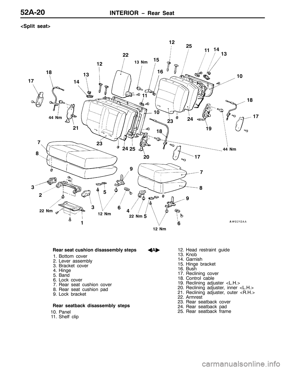 MITSUBISHI PAJERO SPORT 1998  Workshop Manual ,17(5,25 ï5HDU 6HDW85$053
?6SOLW VHDW!
451P
47
451P
551P
771P
461P48
4443
4<
< 55
; 4344
: 4958
53 :
771P58
7
8
9 4;
57
54
4:45
46
;
551P
45
47
46
4;
4:
56
4: 4;5657
<
6
9 6 5
48
5HDU VHDW FXVKLRQ GL