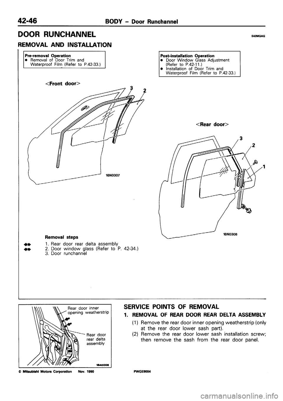 MITSUBISHI SIGMA 1991  Workshop Manual 