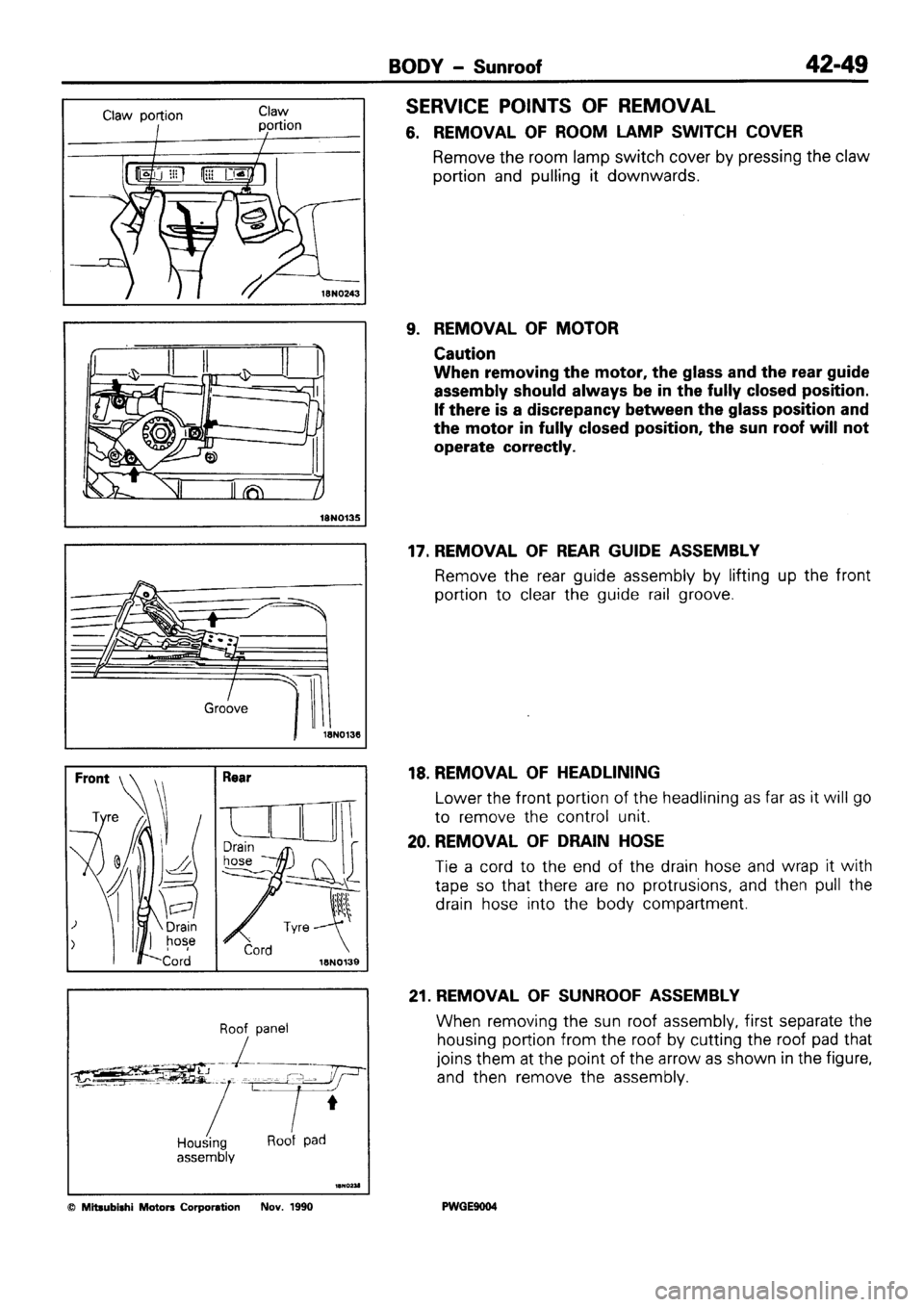 MITSUBISHI SIGMA 1991  Workshop Manual 