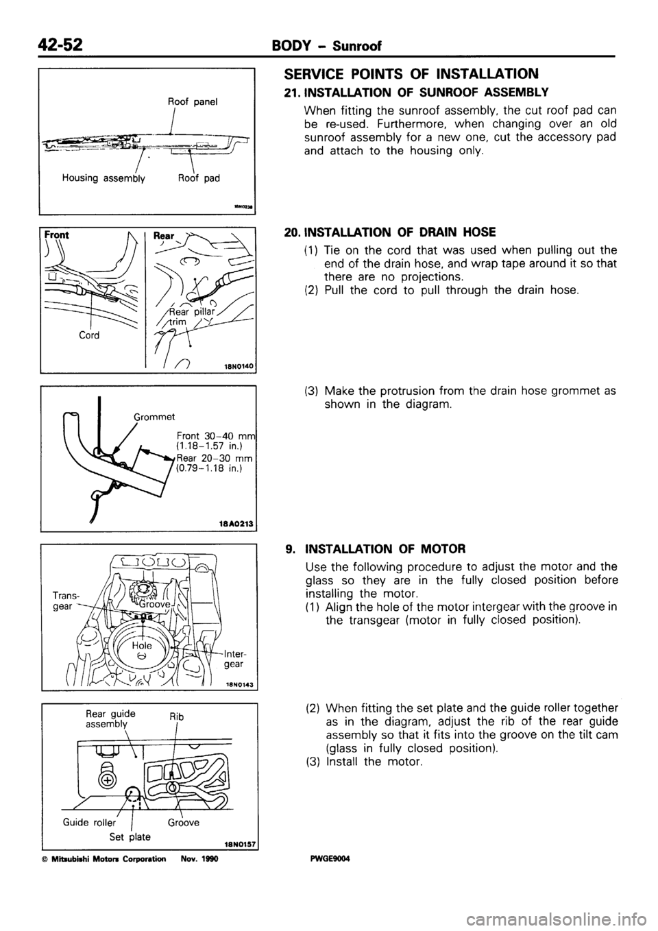 MITSUBISHI SIGMA 1991  Workshop Manual 