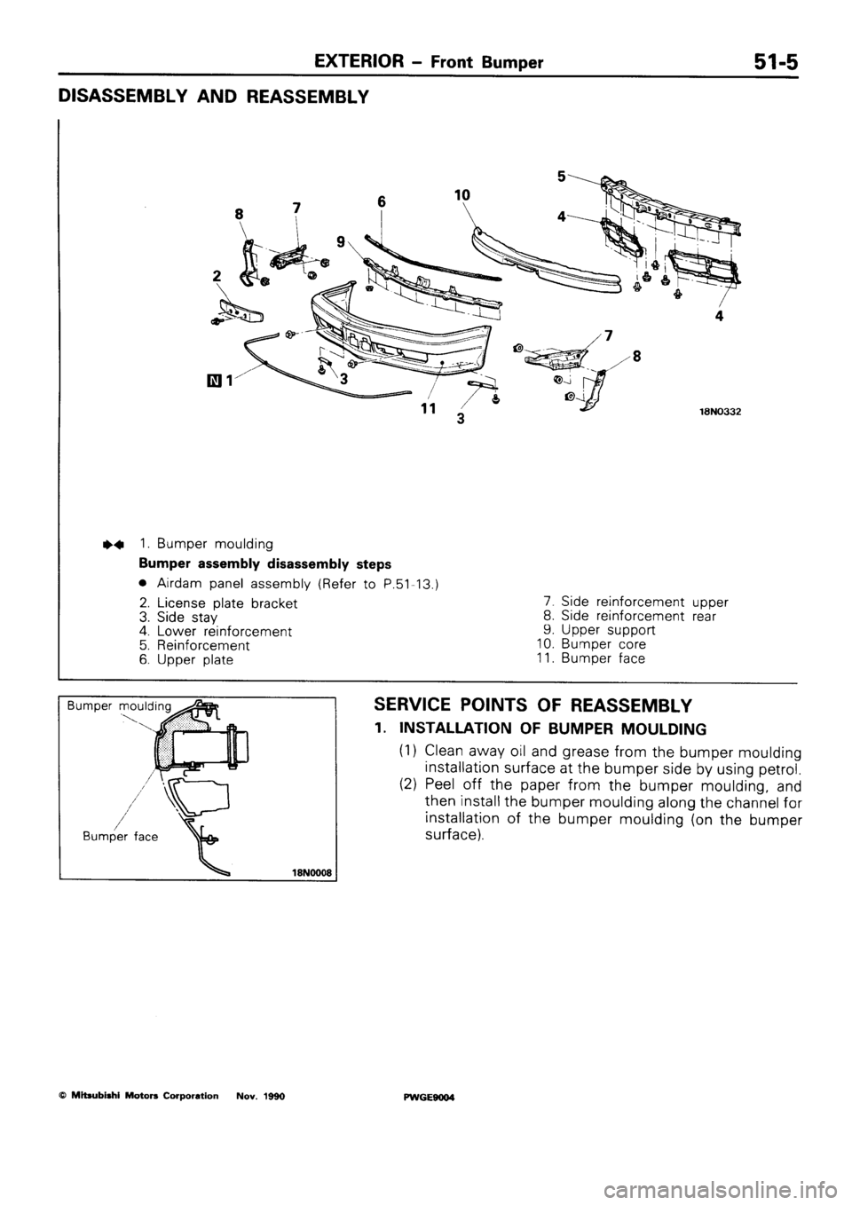 MITSUBISHI SIGMA 1991  Workshop Manual 