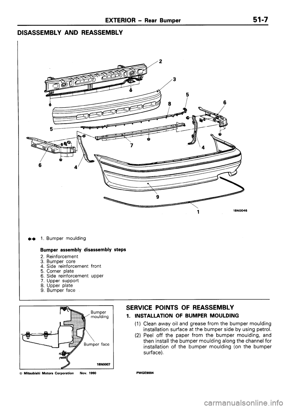 MITSUBISHI SIGMA 1991  Workshop Manual 
