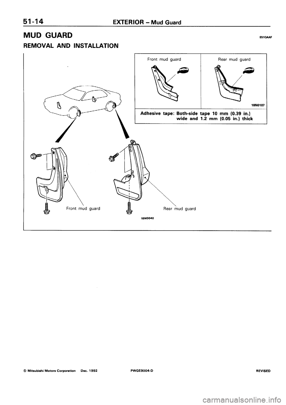 MITSUBISHI SIGMA 1991  Workshop Manual 