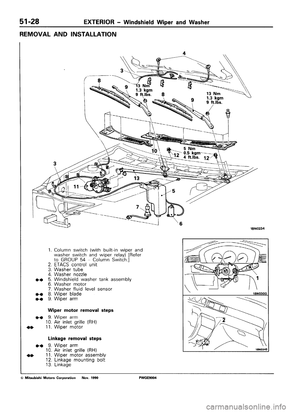 MITSUBISHI SIGMA 1991  Workshop Manual 