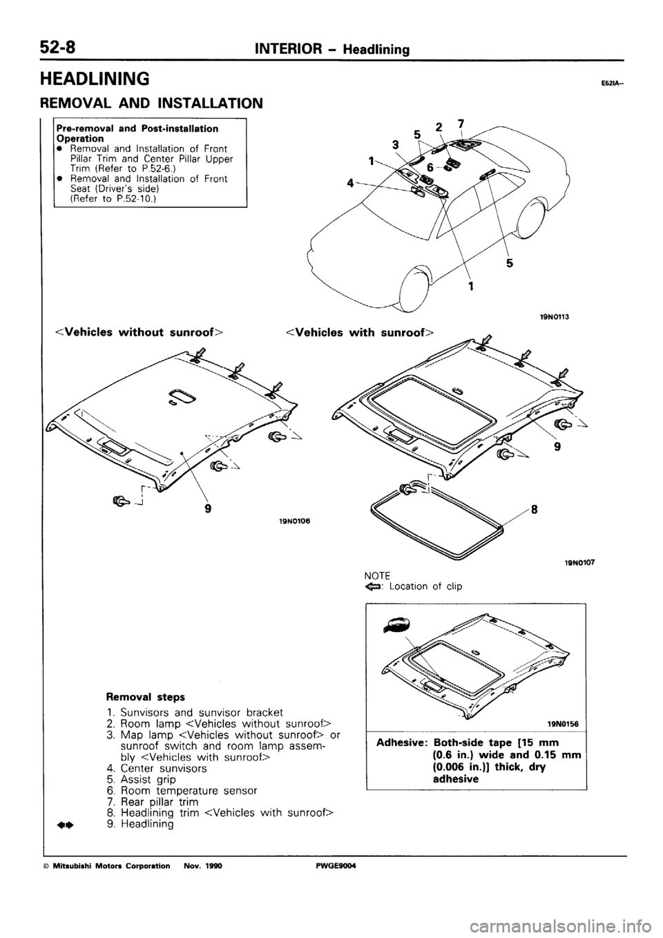 MITSUBISHI SIGMA 1991  Workshop Manual 