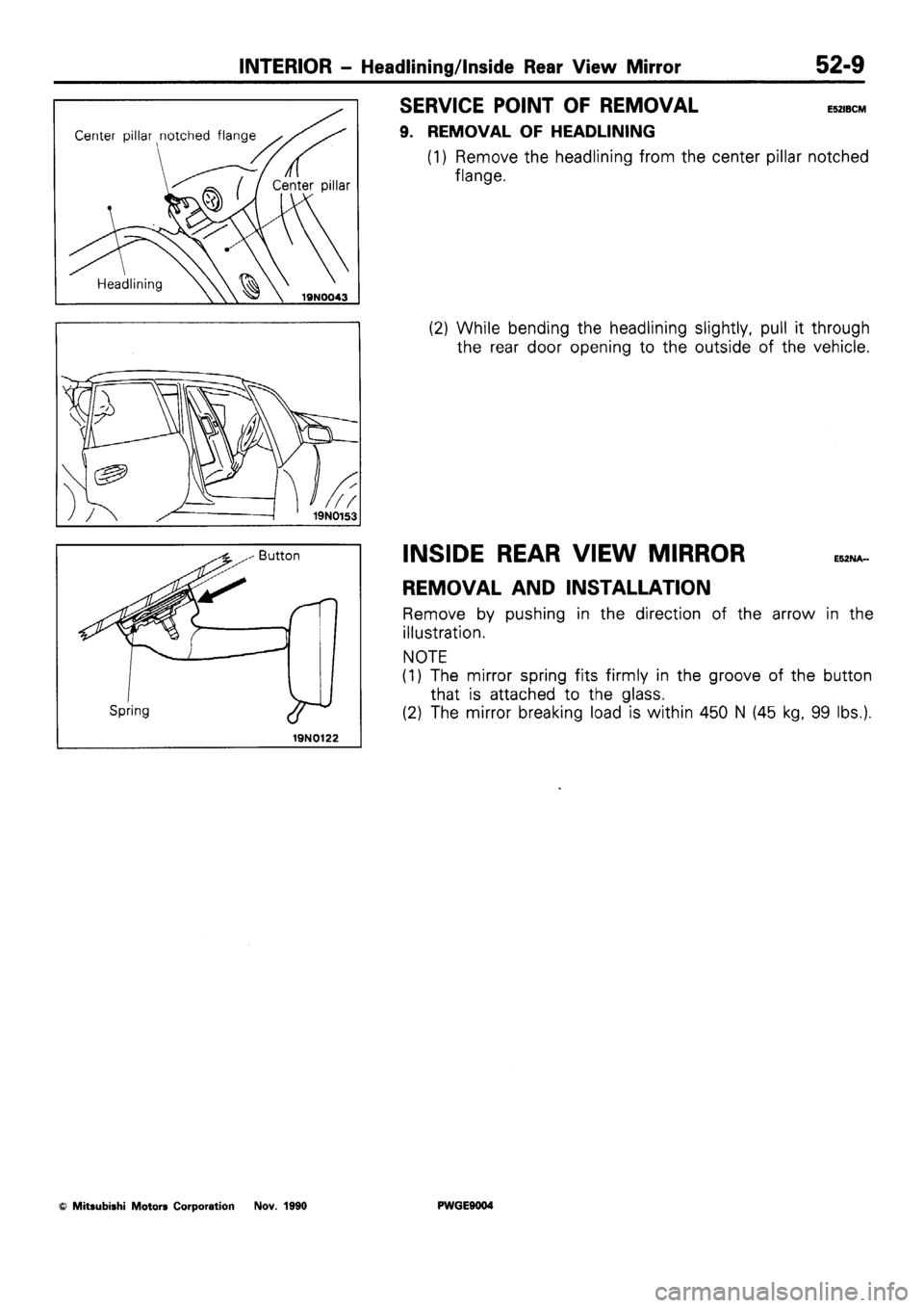 MITSUBISHI SIGMA 1991  Workshop Manual 