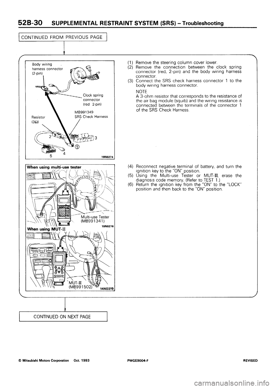 MITSUBISHI SIGMA 1991  Workshop Manual 