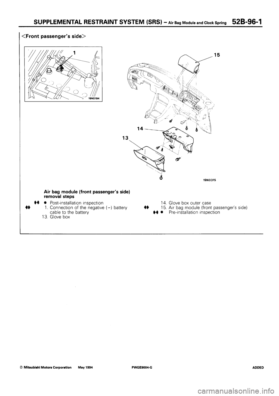 MITSUBISHI SIGMA 1991  Workshop Manual 