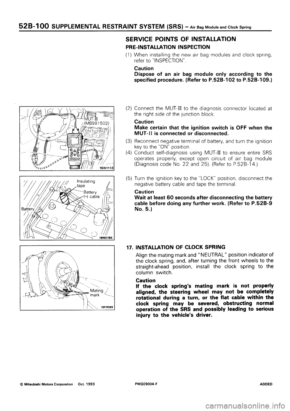 MITSUBISHI SIGMA 1991  Workshop Manual 