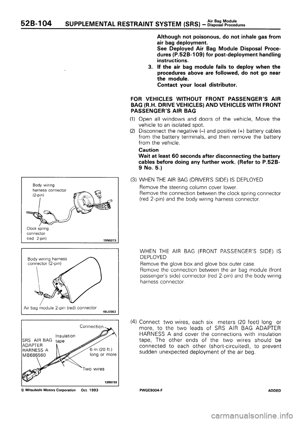 MITSUBISHI SIGMA 1991  Workshop Manual 