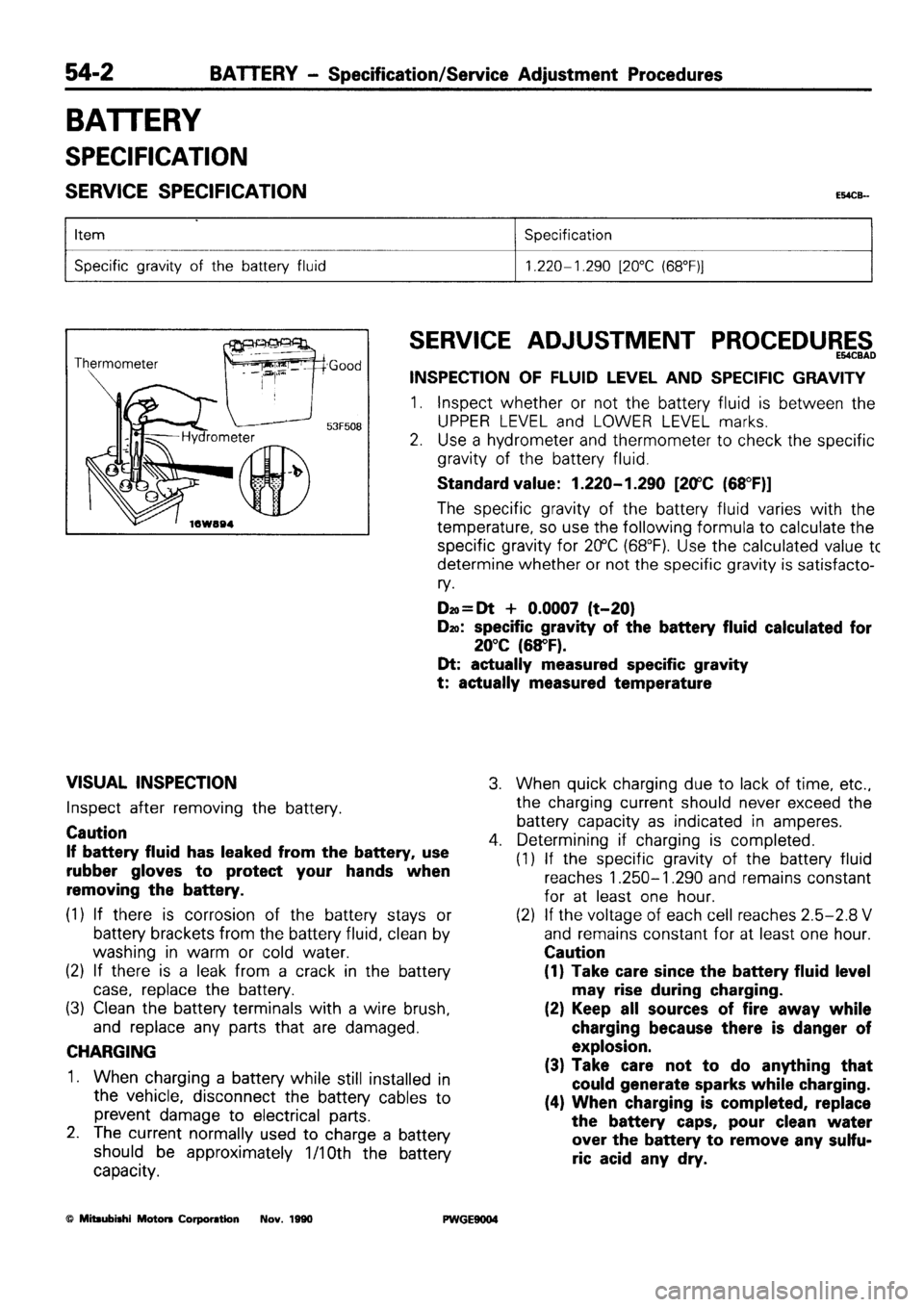 MITSUBISHI SIGMA 1991  Workshop Manual 