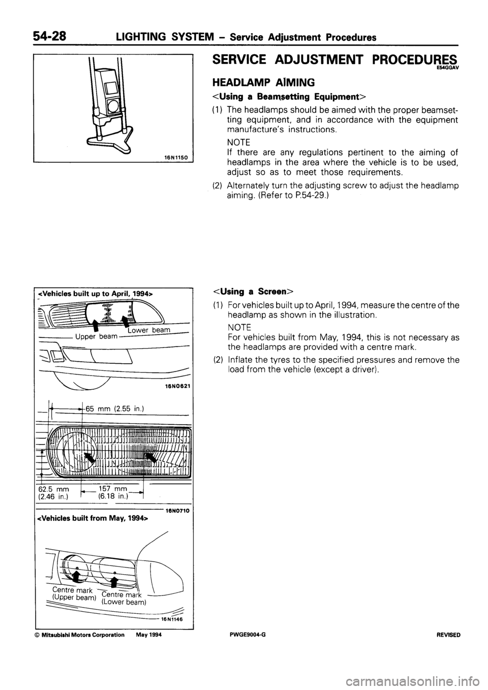 MITSUBISHI SIGMA 1991  Workshop Manual 