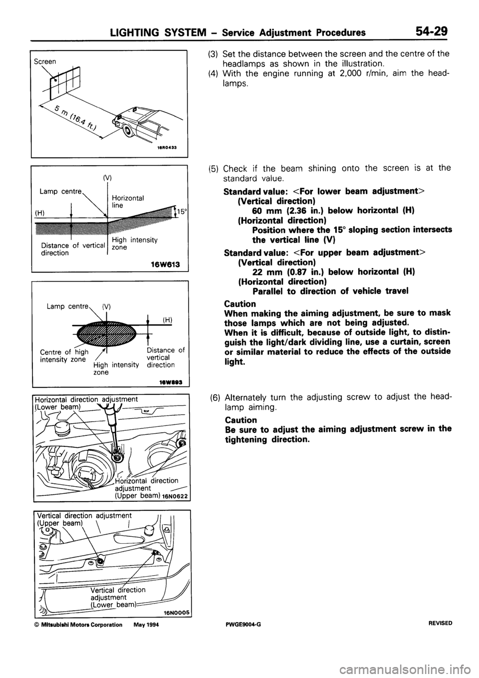 MITSUBISHI SIGMA 1991  Workshop Manual 