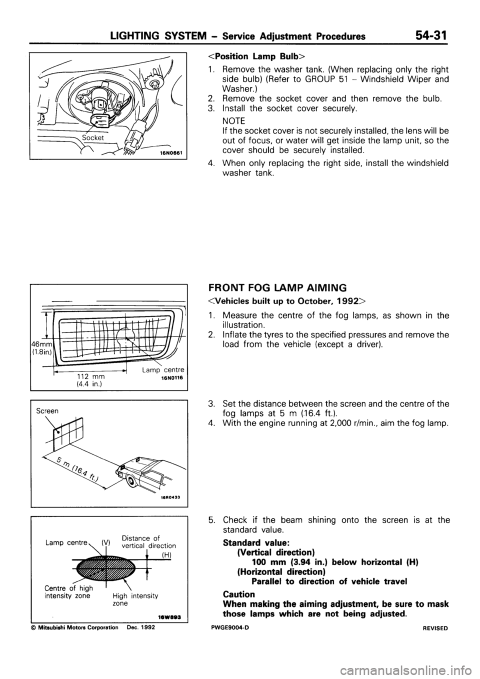 MITSUBISHI SIGMA 1991  Workshop Manual 