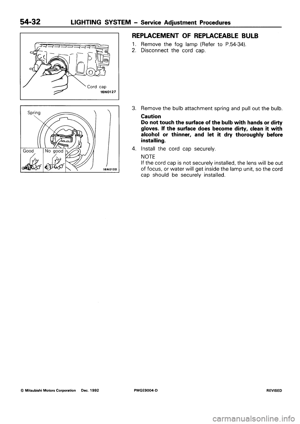 MITSUBISHI SIGMA 1991  Workshop Manual 