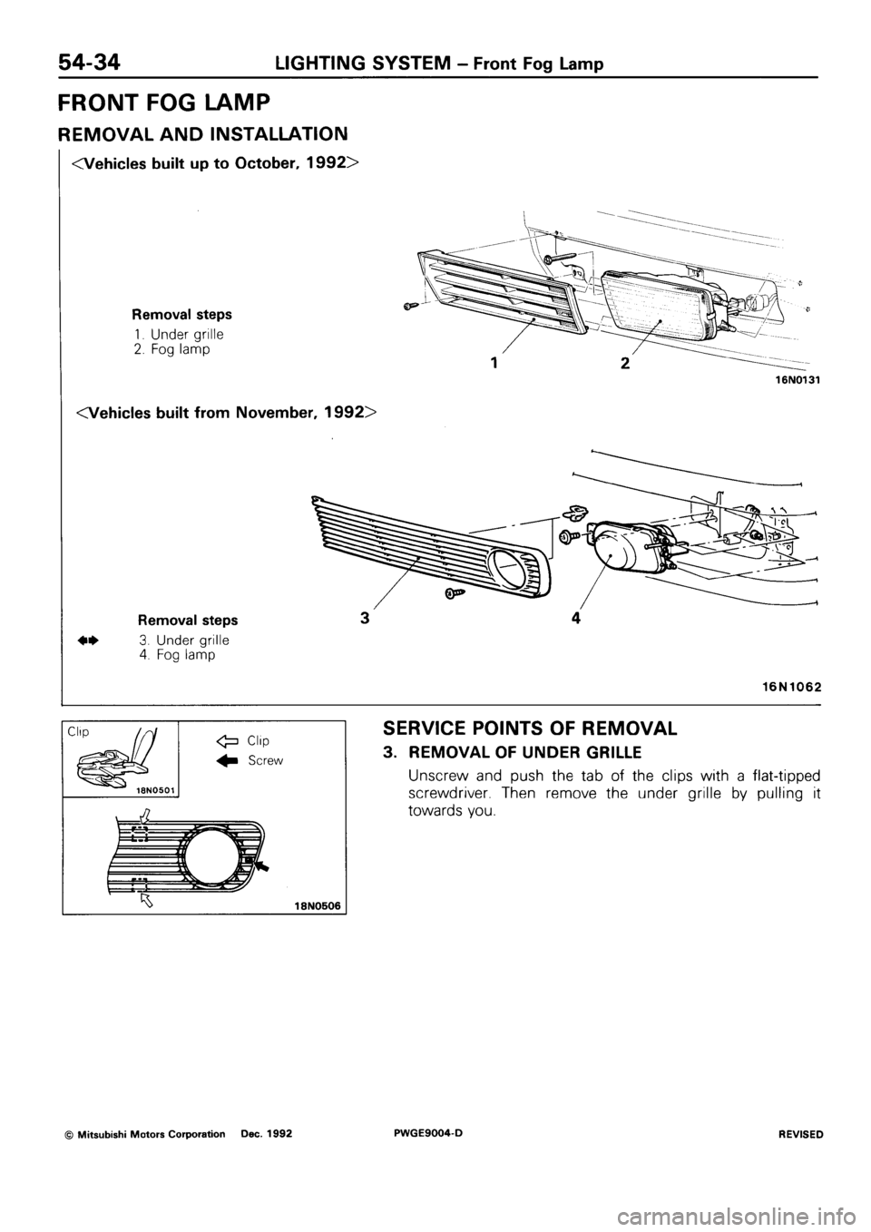 MITSUBISHI SIGMA 1991  Workshop Manual 