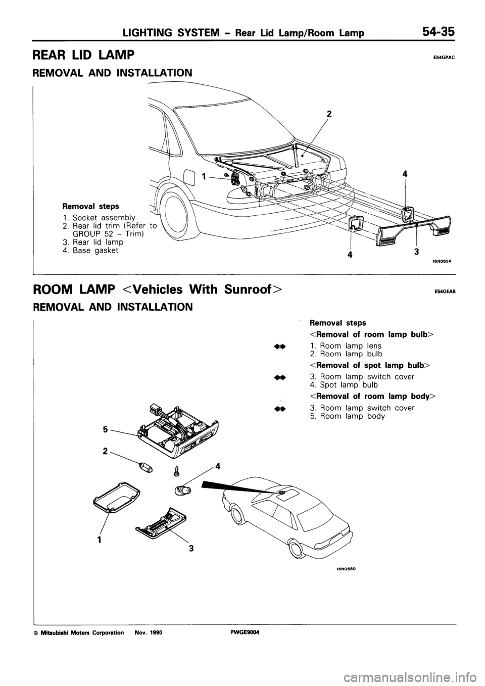 MITSUBISHI SIGMA 1991  Workshop Manual 