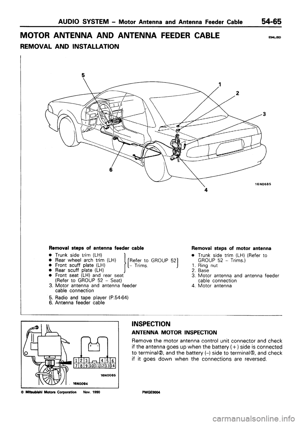MITSUBISHI SIGMA 1991  Workshop Manual 
