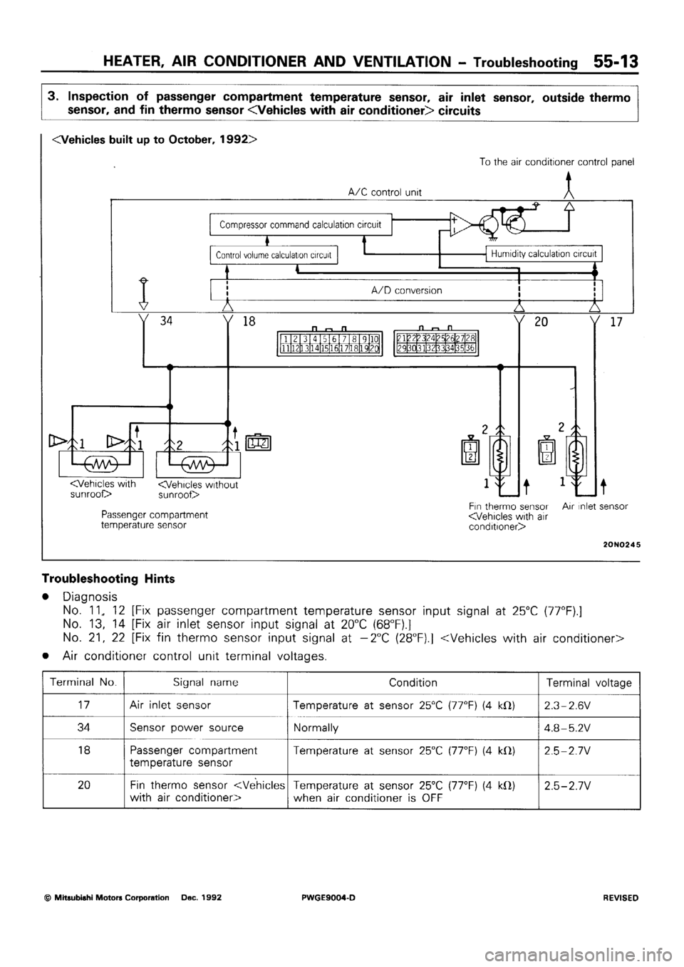MITSUBISHI SIGMA 1991  Workshop Manual 