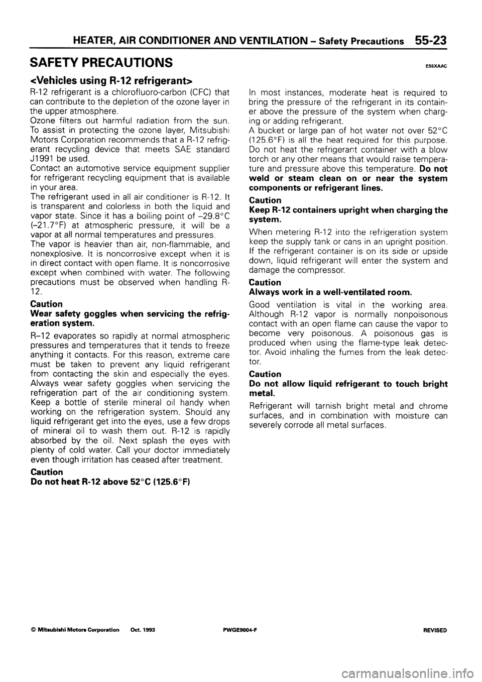 MITSUBISHI SIGMA 1991  Workshop Manual 