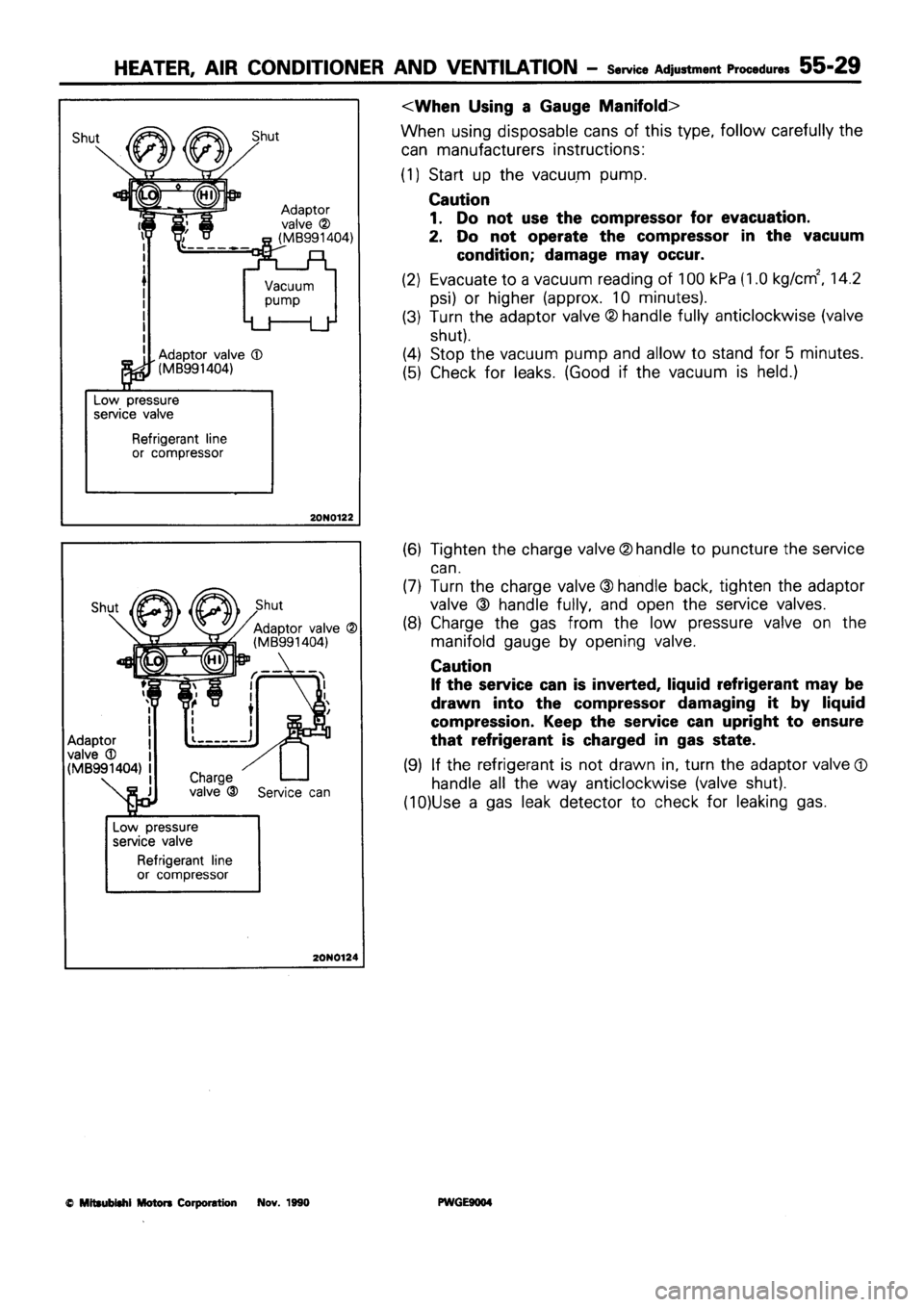 MITSUBISHI SIGMA 1991  Workshop Manual 