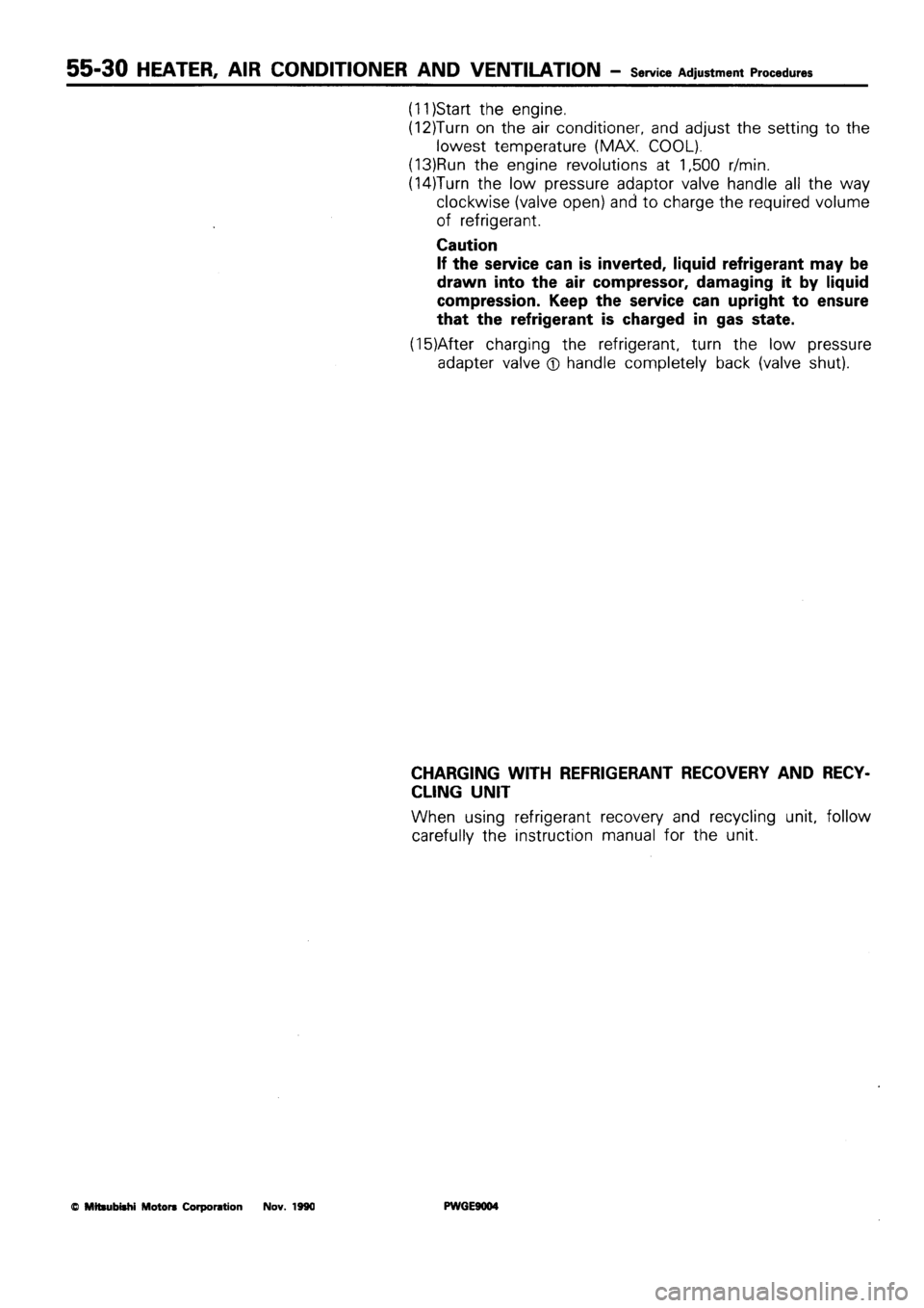 MITSUBISHI SIGMA 1991  Workshop Manual 