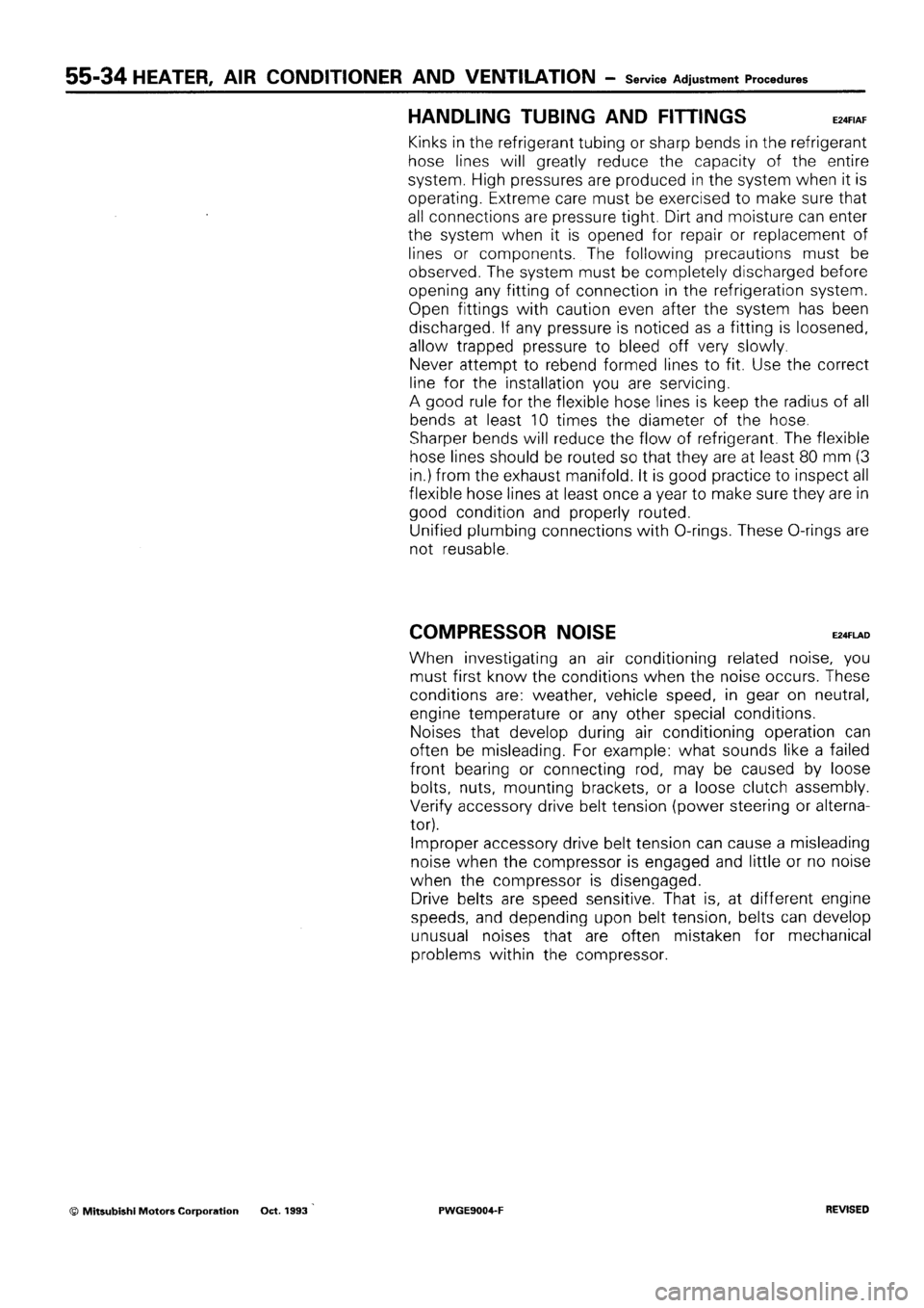 MITSUBISHI SIGMA 1991  Workshop Manual 