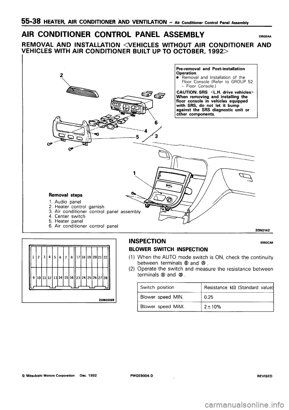 MITSUBISHI SIGMA 1991  Workshop Manual 