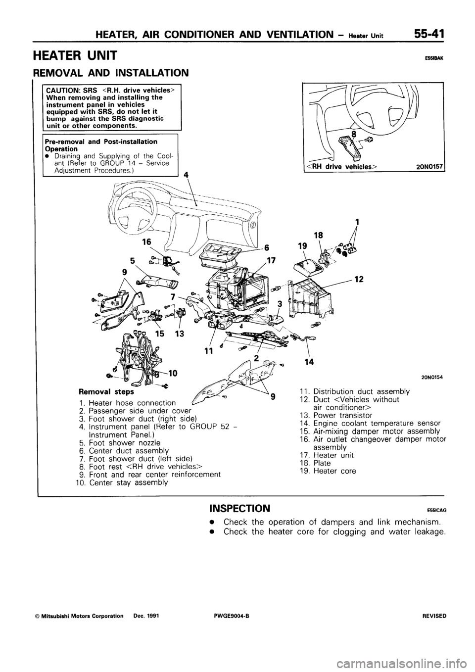MITSUBISHI SIGMA 1991  Workshop Manual 