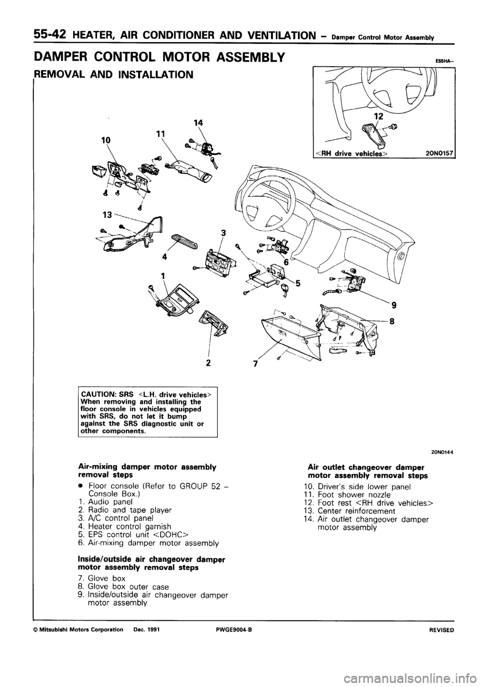 MITSUBISHI SIGMA 1991  Workshop Manual 