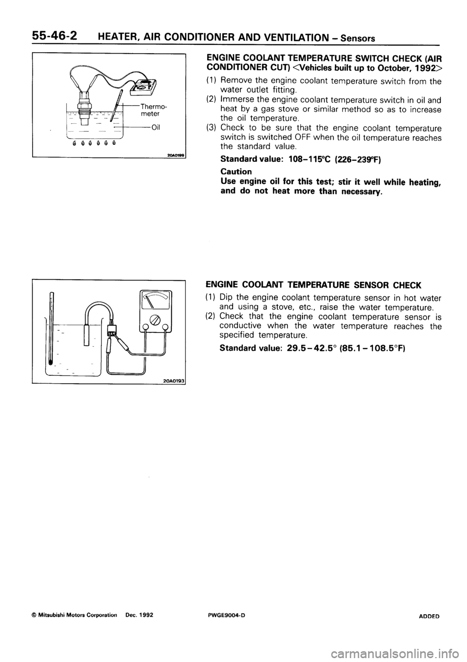 MITSUBISHI SIGMA 1991  Workshop Manual 