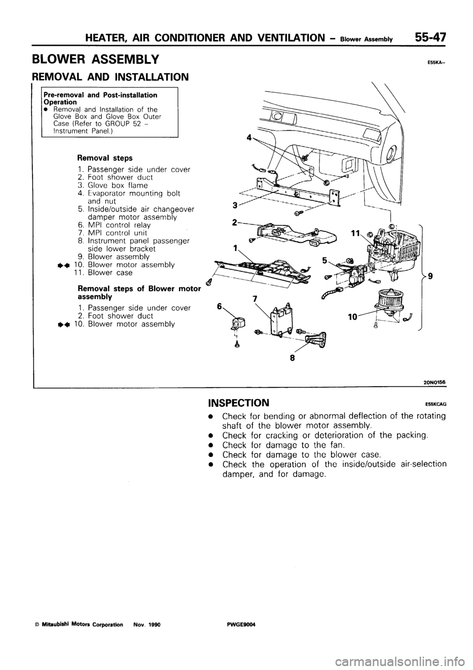 MITSUBISHI SIGMA 1991  Workshop Manual 