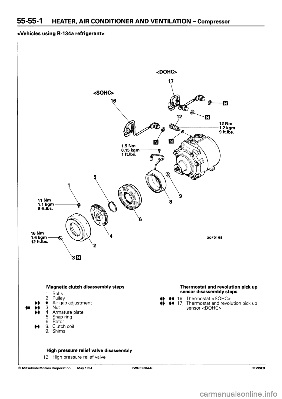 MITSUBISHI SIGMA 1991  Workshop Manual 