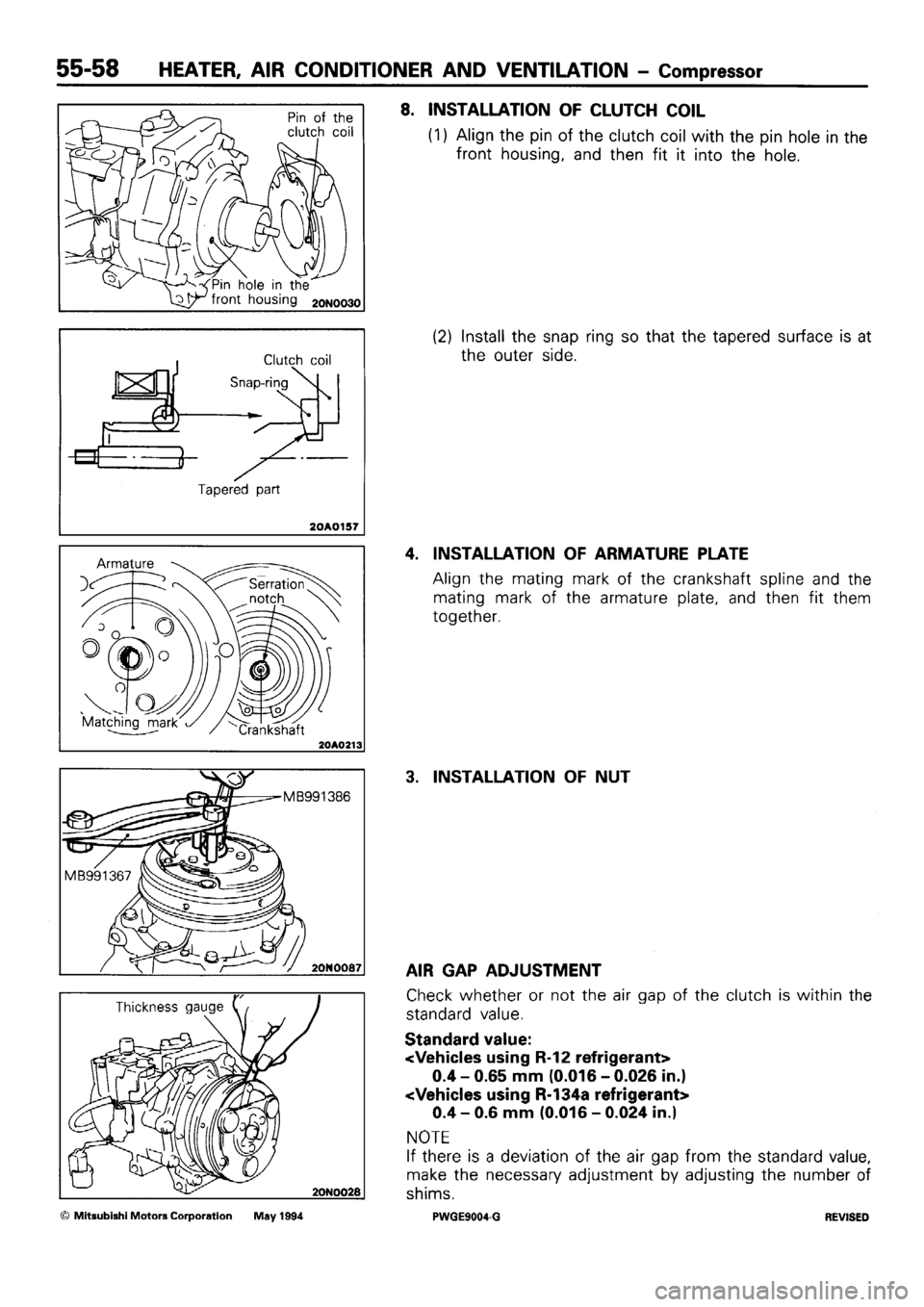 MITSUBISHI SIGMA 1991  Workshop Manual 
