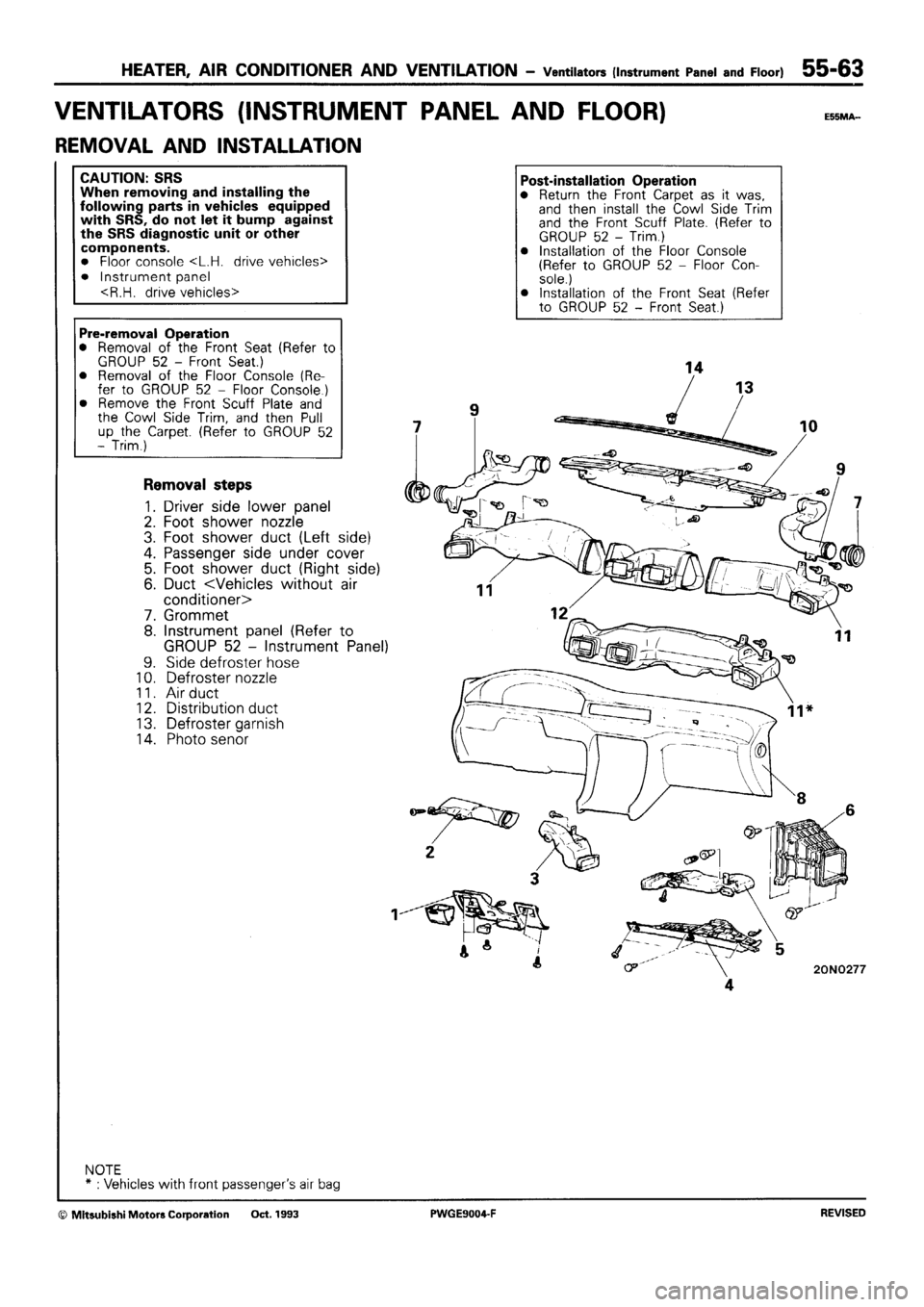 MITSUBISHI SIGMA 1991  Workshop Manual 